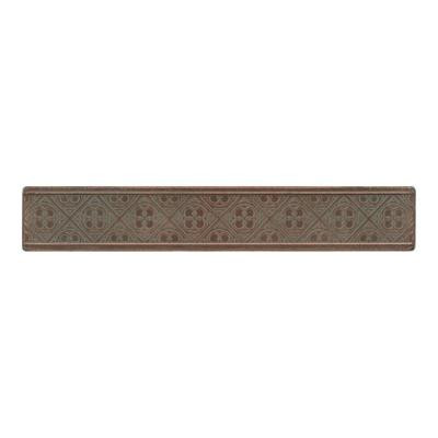 Castle Metals 2 in. x 12 in. Aged Copper Metal Clover Border Wall Tile