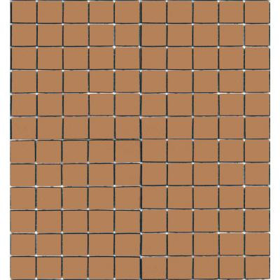 Coffeez Cappuccino-1102 Mosiac Recycled Glass Mesh Mounted Floor and Wall Tile - 3 in. x 3 in. Tile Sample