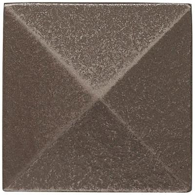 2 in. x 2 in. Cast Metal Pyramid Dot Brushed Nickel Tile (10 pieces / case) - Discontinued