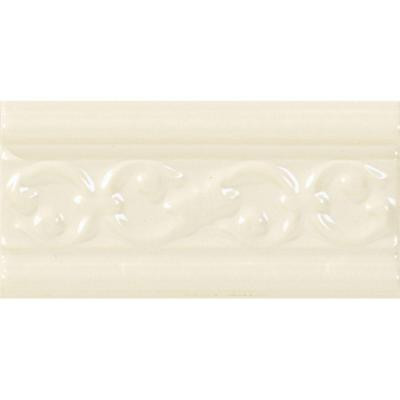 Fashion Accents Almond 4 in. x 8 in. Ceramic Nexus Listello Wall Tile-DISCONTINUED