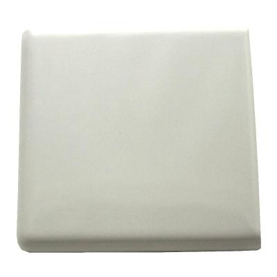 Semi-Gloss White 2 in. x 2 in. Ceramic Counter Corner Trim Wall Tile