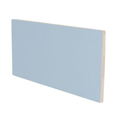 Color Collection Bright Wedgewood 3 in. x 6 in. Ceramic Surface Bullnose Wall Tile-DISCONTINUED
