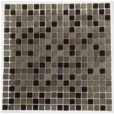 Rocky Mountain Blend 12 in. x 12 in. x 8 mm Glass Floor and Wall Tile