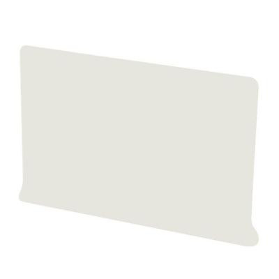 Color Collection Matte Bone 4-1/4 in. x 6 in. Ceramic Left Cove Base Corner Wall Tile-DISCONTINUED