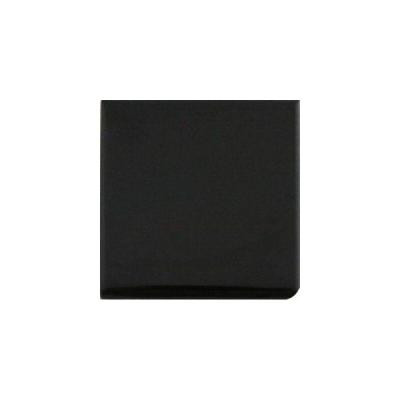 Semi-Gloss Black 4-1/4 in. x 4-1/4 in. Bullnose Corner Glazed Ceramic Wall Tile