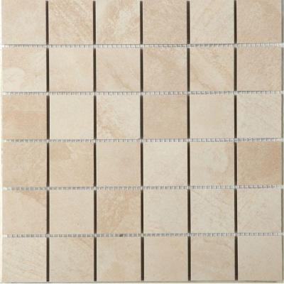 Terra Topaz Ice 12 in. x 12 in. x 8 mm Porcelain Mesh-Mounted Mosaic Tile