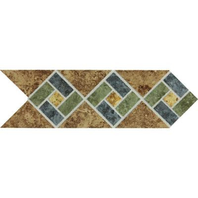 Heathland Sunset Blend 4 in. x 12 in. Glazed Ceramic Decorative Accent Floor and Wall Tile