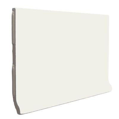 Color Collection Matte Bone 3-3/4 in. x 6 in. Ceramic Stackable Cove Base Wall Tile-DISCONTINUED