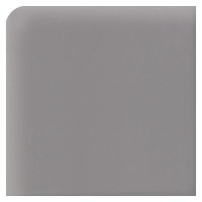 Semi-Gloss Suede Gray 2 in. x 2 in. Ceramic Bullnose Outcorner Wall Tile