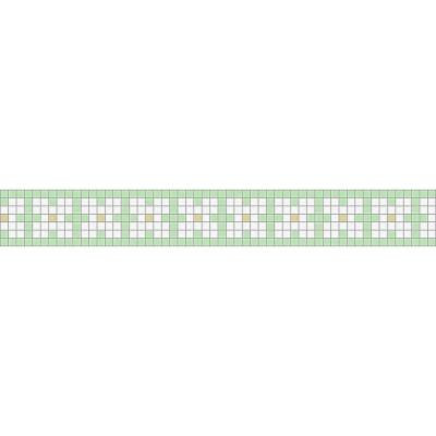 Bloom Spring Border 117.5 in. x 4 in. Glass Wall and Light Residential Floor Mosaic Tile
