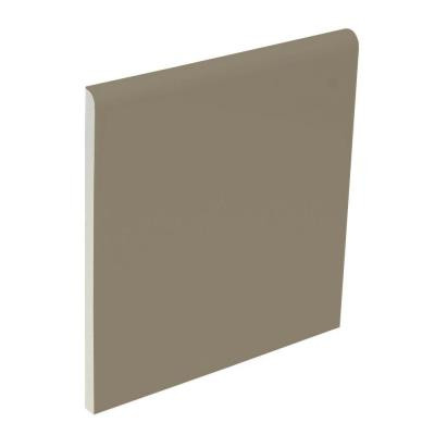 Color Collection Bright Cocoa 4-1/4 in. x 4-1/4 in. Ceramic Surface Bullnose Wall Tile-DISCONTINUED