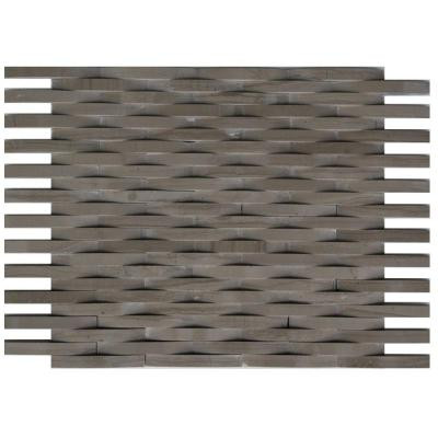 3D Reflex Athens Grey 11.5 in. x 9 in. x 8 mm Stone Wall Tile