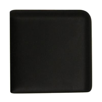 Modern Dimensions Matte Black 2-1/8 in. x 2-1/8 in. Ceramic Surface Bullnose Corner Wall Tile-DISCONTINUED