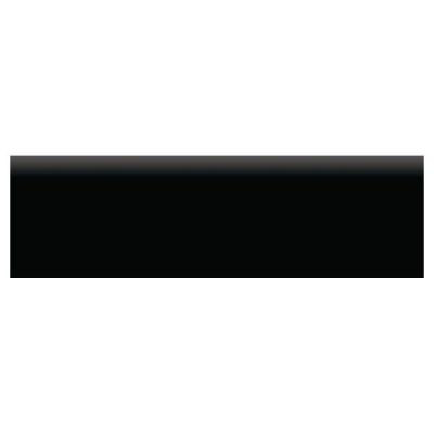 Modern Dimensions 2-1/8 in. x 8-1/2 in. Black Ceramic Bullnose Wall Tile-DISCONTINUED