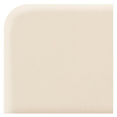Semi-Gloss Almond 2 in. x 2 in. Ceramic Bullnose Corner Wall Tile