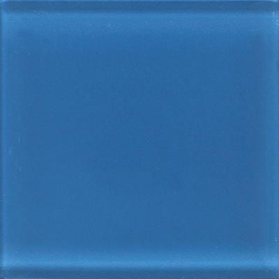 Glass Reflections 4-1/4 in. x 4-1/4 in. Ultimate Blue Glass Wall Tile (4 sq. ft. / case)-DISCONTINUED