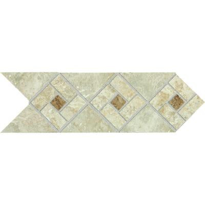 Heathland Sunrise Blend 4 in. x 12 in. Glazed Ceramic Decorative Accent Floor and Wall Tile