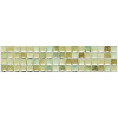 Fashion Accents Sand 3 in. x 12 in. 8 mm Illumini Mosaic Accent Wall Tile