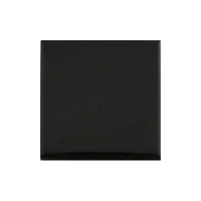 Semi-Gloss 4-1/4 in. x 4-1/4 in. Black Ceramic Bullnose Wall Tile