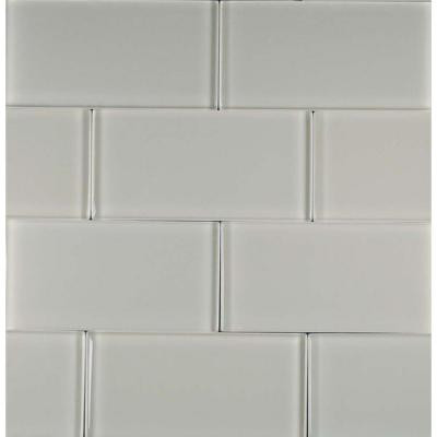 Cloudz Stratocumulus-1433 Glass Subway Tile - 3 in. x 6 in. Tile Sample-DISCONTINUED