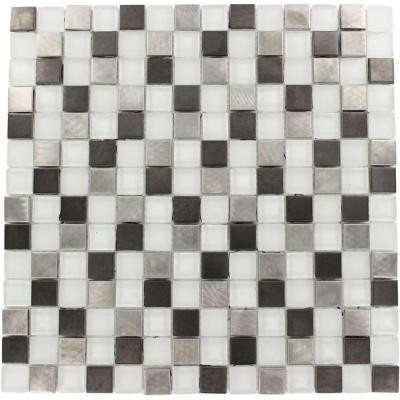 Steel Ice 12 in. x 12 in. x 8 mm Mosaic Floor and Wall Tile