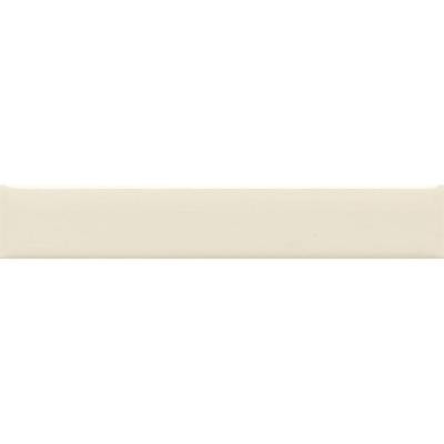 Liners Almond 1 in. x 6 in. Ceramic Flat Trim Wall Tile