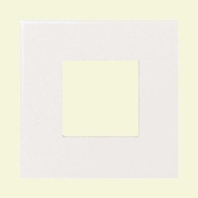 Fashion Accents White 4-1/4 in. x 4-1/4 in. Ceramic Square-Insert Accent Wall Tile