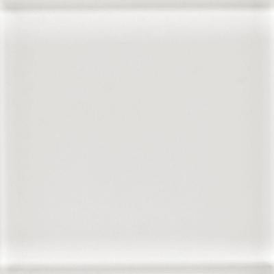 Glass reflections 4-1/4 in. x 4-1/4 in. White Ice Glass Wall Tile (4 sq. ft. / case)-DISCONTINUED