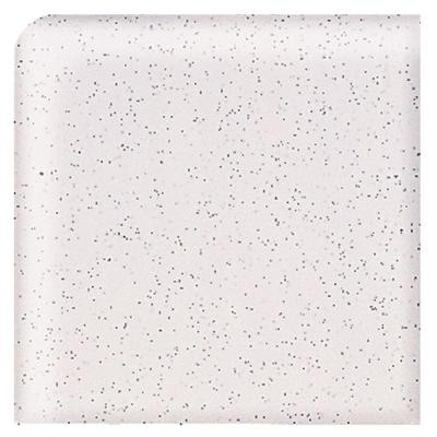 Semi-Gloss Pepper White 4-1/4 in. x 4-1/4 in. Ceramic Bullnose Corner Wall Tile