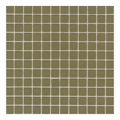 Maracas Tea Leaves 12 in. x 12 in. 8mm Frosted Glass Mesh-Mounted Mosaic Wall Tile (10 sq. ft. / case)-DISCONTINUED