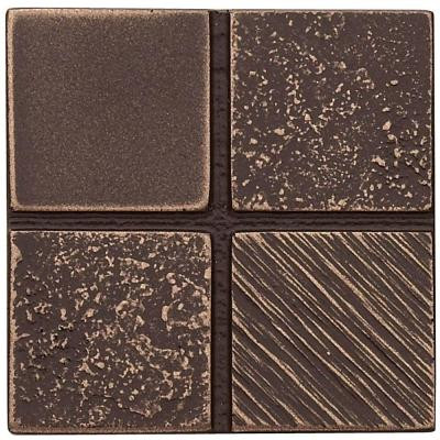 2 in. x 2 in. Cast Metal Mosaic Dot Classic Bronze Tile (10 pieces / case) - Discontinued