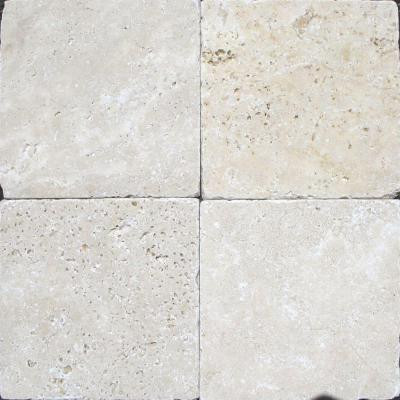 Chiaro 6 in. x 6 in. Tumbled Travertine Floor and Wall Tile (1 sq. ft. / case)