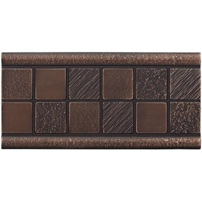 3 in. x 6 in. Cast Metal Mosaic Deco Dark Oil Rubbed Bronze Tile (10 pieces / case) - Discontinued