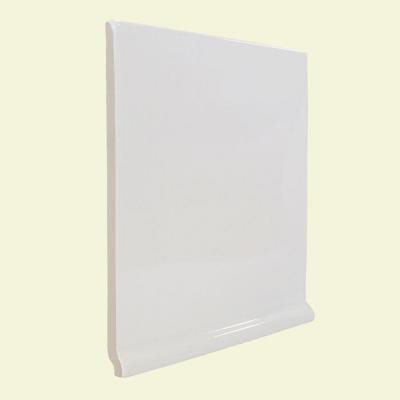 Color Collection Bright White Ice 6 in. x 6 in. Ceramic Stackable Left Cove Base Corner Wall Tile-DISCONTINUED