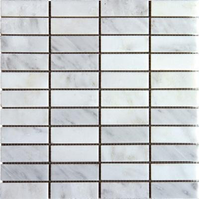 Greecian White 12 in. x 12 in. x 10 mm Honed Marble Mesh-Mounted Mosaic Tile (10 sq. ft. / case)