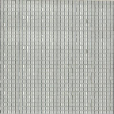 12.8 in. x 12.8 in. Venice Winter White Glossy Glass Tile-DISCONTINUED