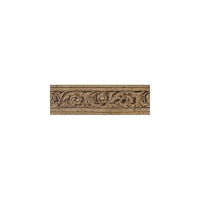 Fashion Accents Noce Flora 4 in. x 13 in. Travertine Listello Wall Tile