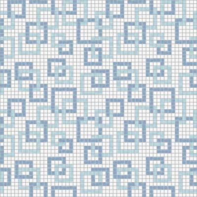 Links Cool Motif 24 in. x 24 in. Glass Wall and Light Residential Floor Mosaic Tile