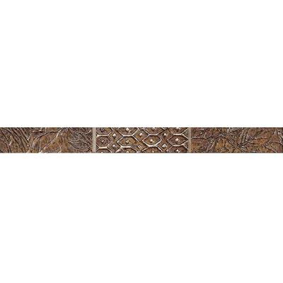 Montagna 1 in. x 13 in. Multi/Metallic Porcelain Listello Floor and Wall Tile