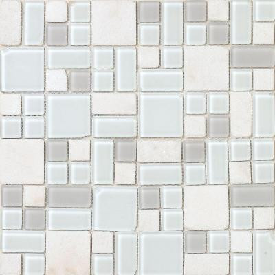 No Ka 'Oi Kapalua-Ka420 Stone And Glass Blend 12 in. x 12 in. Mesh Mounted Floor & Wall Tile (5 sq. ft.)