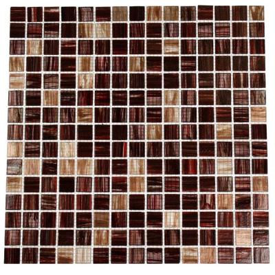 Pomegranate Martini 12 in. x 12 in. x 8 mm Glass Floor and Wall Tile