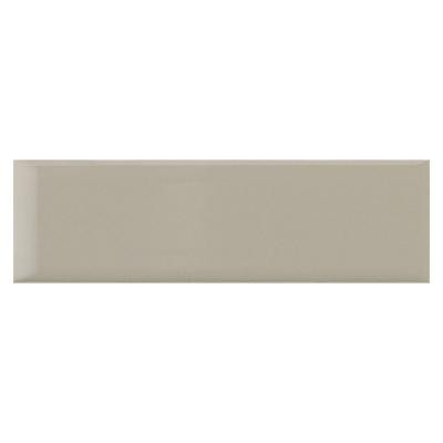 Modern Dimensions Architectural Gray 2-1/8 in. x 8-1/2 in. Ceramic Surface Bullnose Wall Tile-DISCONTINUED