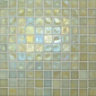 Edgewater Dune 1 in. x 1 in. 11 3/4 in. x 11 3/4 in. Glass Floor & Wall Mosaic Tile-DISCONTINUED