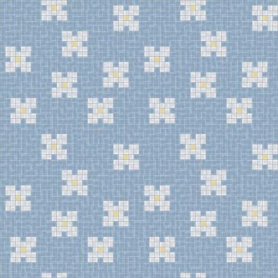 Bloom Cool Motif Glass Mosaic Tile - 24 in. x 24 in. Glass Wall and Light Residential Floor Mosaic Tile