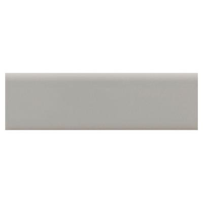 Modern Dimensions Matte Desert Gray 2-1/8 in. x 8-1/2 in. Ceramic Bullnose Wall Tile-DISCONTINUED