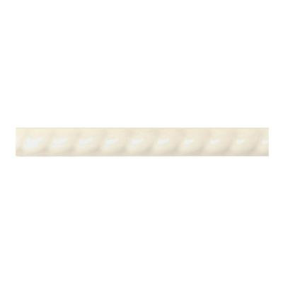 Liners Almond 1 in. x 6 in. Ceramic Rope Liner Trim Wall Tile