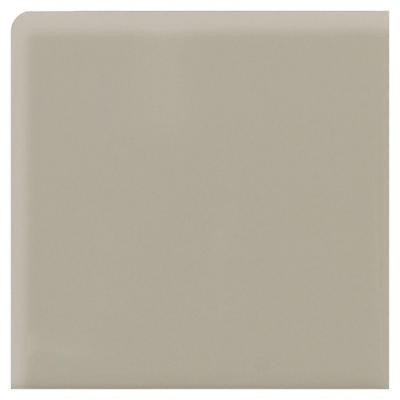 Modern Dimensions Gloss Architectural Gray 4-1/4 in. x 4-1/4 in. Ceramic Bullnose Wall Tile