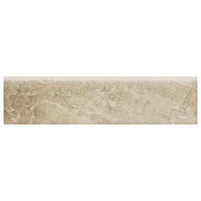 Continental Slate Egyptian Beige 3 in. x 12 in. Porcelain Bullnose Floor and Wall Tile