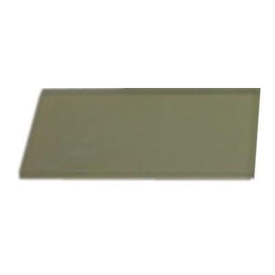 Contempo Cream Frosted Glass Tile - 3 in. x 6 in. Tile Sample-DISCONTINUED