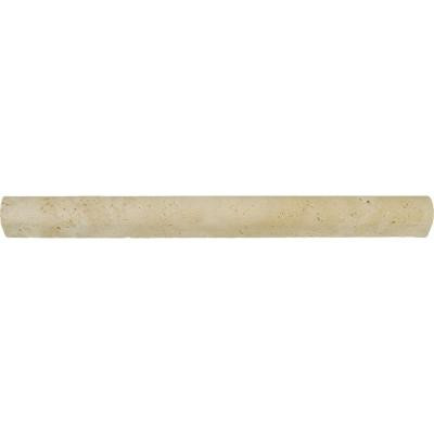 Tuscany Beige 1 in. x 12 in. Dome Molding Honed Travertine Wall Tile (10 ln. ft. / case)